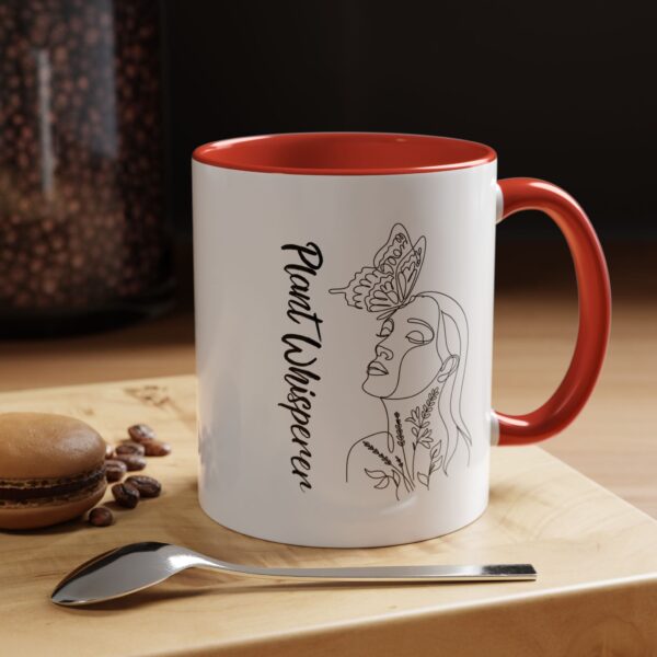 Accent Coffee Mug | Plant Lovers Design 'Favorite Hobby' | Available in 11oz & 15oz | White Ceramic with Colored Interior & Handle - Image 12