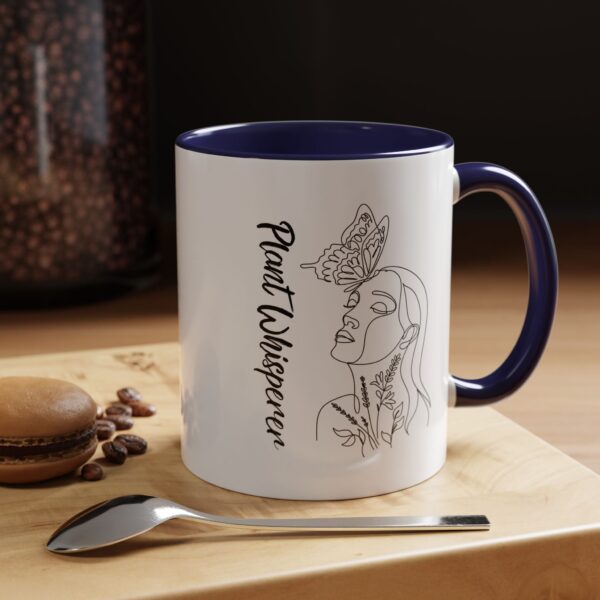 Accent Coffee Mug | Plant Lovers Design 'Favorite Hobby' | Available in 11oz & 15oz | White Ceramic with Colored Interior & Handle - Image 9