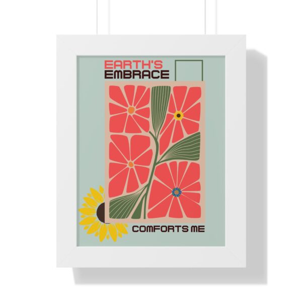 Framed Vertical Poster – 'Earth Embrace - Comfort Me' Floral Art for Garden Lovers - Image 8
