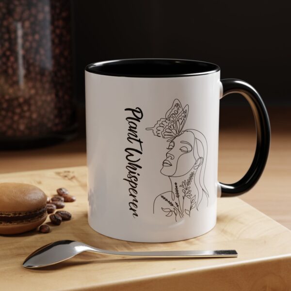 Accent Coffee Mug | Plant Lovers Design 'Favorite Hobby' | Available in 11oz & 15oz | White Ceramic with Colored Interior & Handle - Image 6