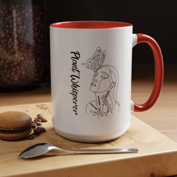 Accent Coffee Mug | Plant Lovers Design 'Favorite Hobby' | Available in 11oz & 15oz | White Ceramic with Colored Interior & Handle - Image 10