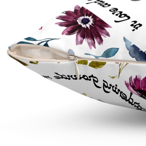 Garden Design Spun Polyester Square Pillow | 'Gardening Grounds Me in Love and Patience' | Double-Sided Print | Home Decor Accent - Image 8