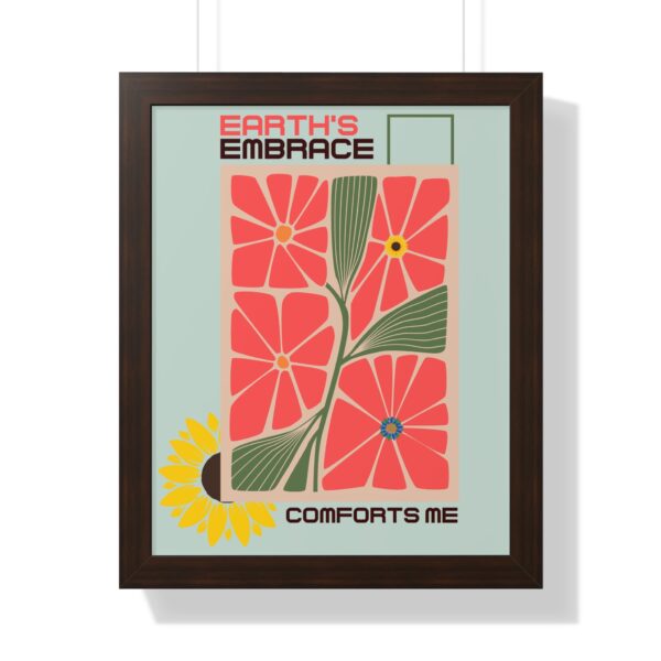 Framed Vertical Poster – 'Earth Embrace - Comfort Me' Floral Art for Garden Lovers - Image 7