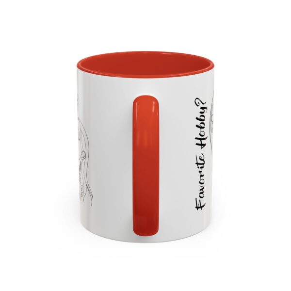Accent Coffee Mug | Plant Lovers Design 'Favorite Hobby' | Available in 11oz & 15oz | White Ceramic with Colored Interior & Handle - Image 26