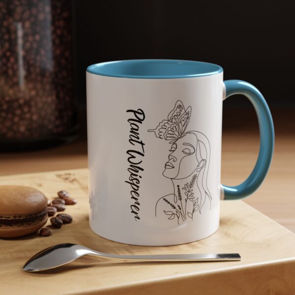Accent Coffee Mug | Plant Lovers Design 'Favorite Hobby' | Available in 11oz & 15oz | White Ceramic with Colored Interior & Handle - Image 15