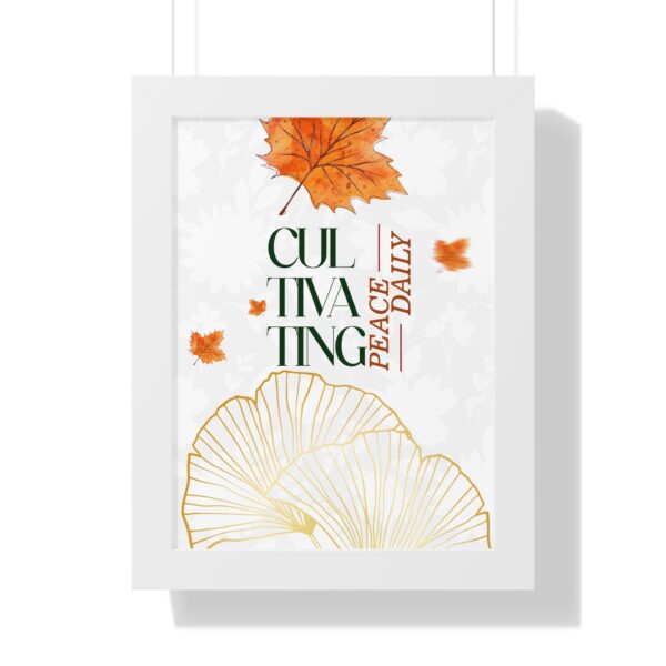 Framed Vertical Poster – 'Cultivating Peace Daily' Floral Art for Garden Lovers - Image 25
