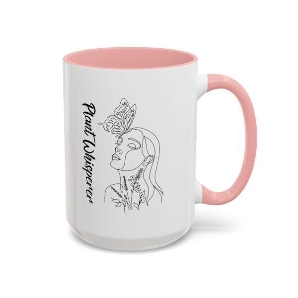 Accent Coffee Mug | Plant Lovers Design 'Favorite Hobby' | Available in 11oz & 15oz | White Ceramic with Colored Interior & Handle - Image 16