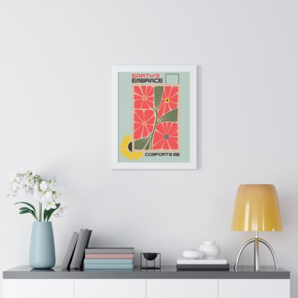 Framed Vertical Poster – 'Earth Embrace - Comfort Me' Floral Art for Garden Lovers - Image 27
