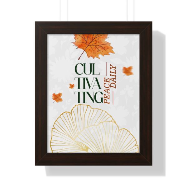 Framed Vertical Poster – 'Cultivating Peace Daily' Floral Art for Garden Lovers - Image 17