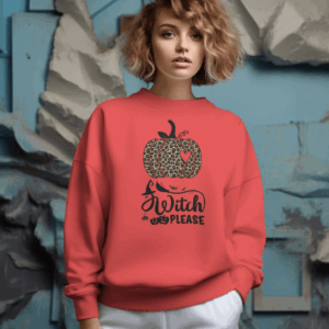Alternative view of Cozy Unisex Sweatshirt with Halloween Print | Soft Crewneck Pullover