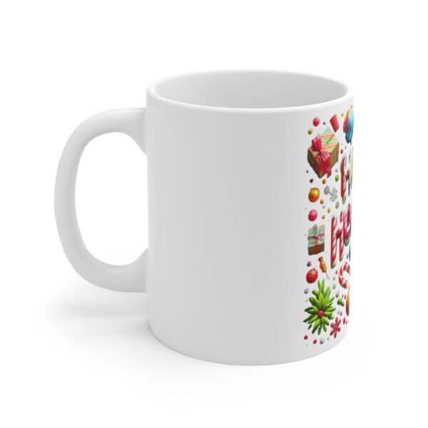 Holiday Design Mug 11oz | White Ceramic | Lead & BPA-Free | Ideal for Coffee & Tea - Image 3
