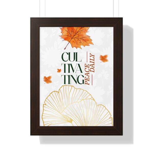 Framed Vertical Poster – 'Cultivating Peace Daily' Floral Art for Garden Lovers - Image 19