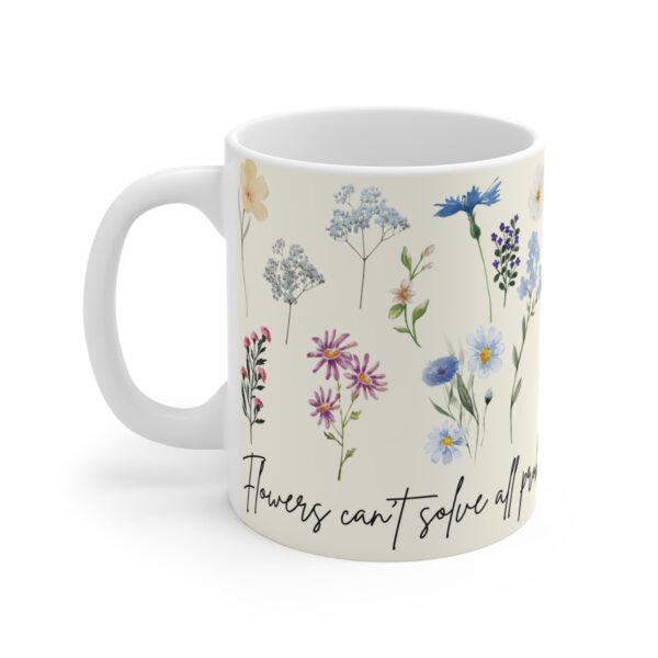 Plant Lover Design Mug 11oz | White Ceramic | 'Plants & Problems' Inscription | Lead & BPA-Free | Perfect for Coffee & Tea - Image 4