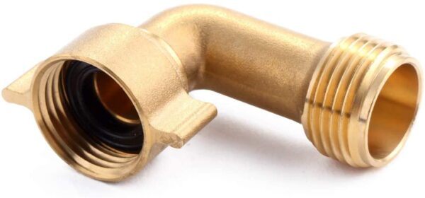 90 Degree Brass Garden Hose Elbow - Image 4