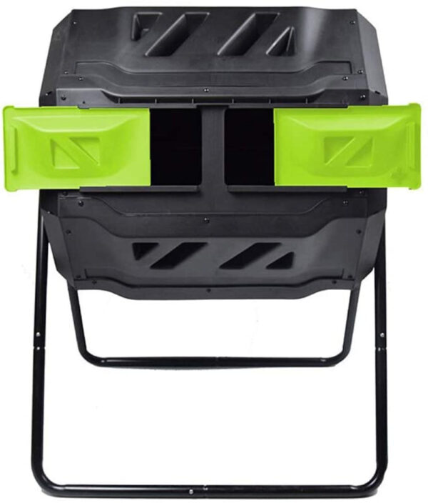 Outdoor Tumbling Composter Bin 43 Gallon | Dual Chamber Rotating Compost Tumbler - Image 12