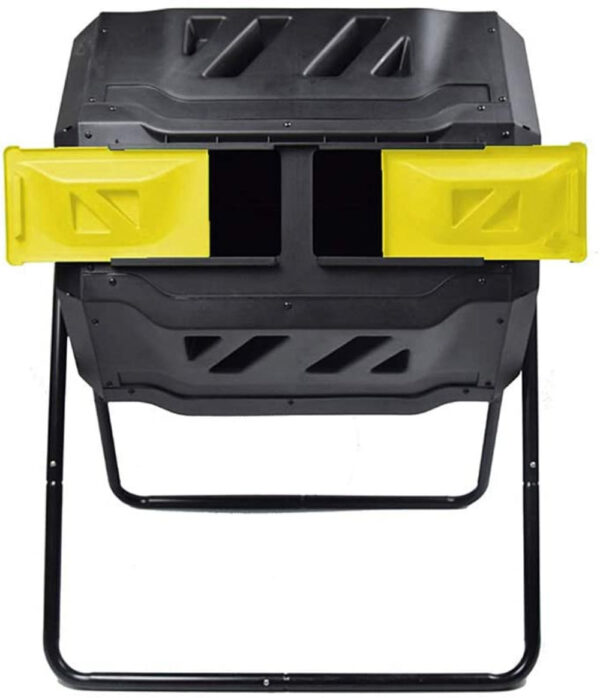 Outdoor Tumbling Composter Bin 43 Gallon | Dual Chamber Rotating Compost Tumbler - Image 13