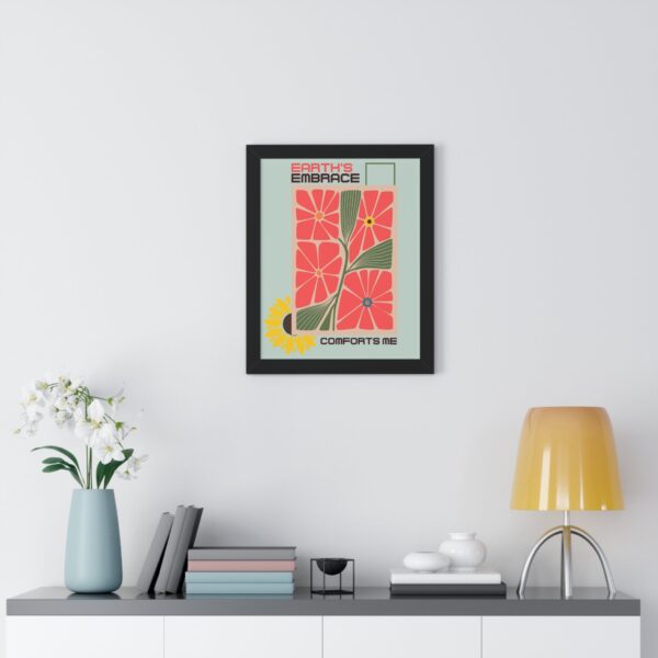 Framed Vertical Poster – 'Earth Embrace - Comfort Me' Floral Art for Garden Lovers - Image 15