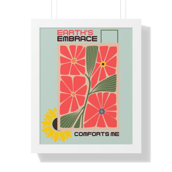 Framed Vertical Poster – 'Earth Embrace - Comfort Me' Floral Art for Garden Lovers - Image 10