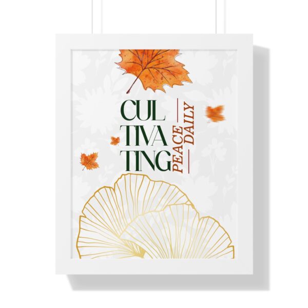 Framed Vertical Poster – 'Cultivating Peace Daily' Floral Art for Garden Lovers - Image 27