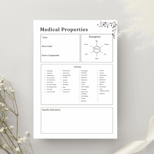 Printable Herbs & Essential Oils Planner | Organize Your Natural Remedies - Image 6