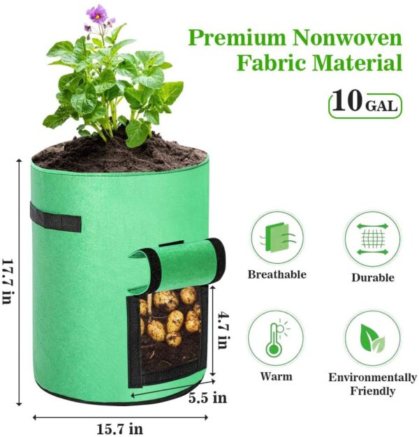 Vegetable Grow Bags Green - Image 3