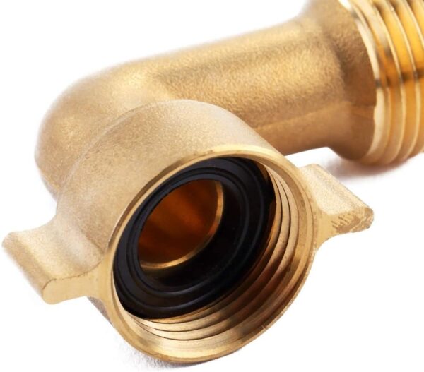90 Degree Brass Garden Hose Elbow - Image 8
