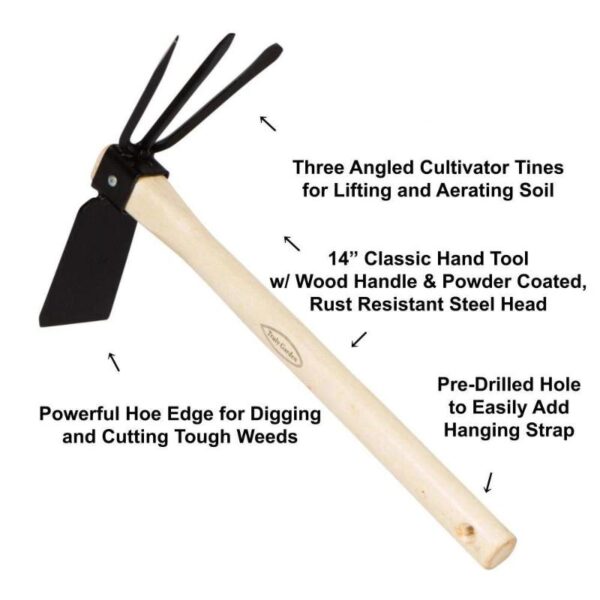 Garden Kneeler Seat With Cultivator Hoe - Image 4