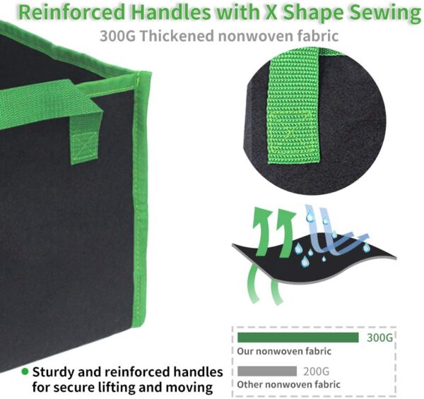 Square Heavy Duty Fabric Pots - Image 3