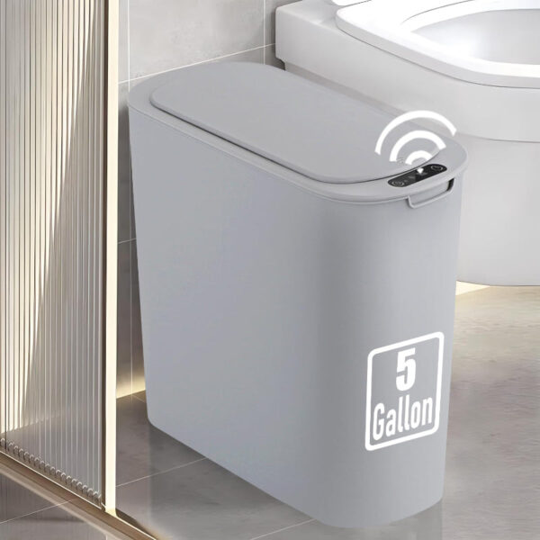 Touchless Motion Sensor Trash Can with Lid – Slim 5 Gallon Automatic Garbage Bin - Image 9