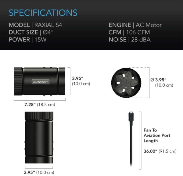 AC Infinity Booster Duct Fan 4" - Image 6
