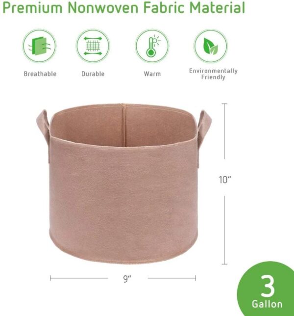 Grow Bags Beige 10 Pack - Image 2