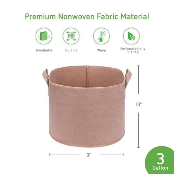 Premium Garden Grow Bags Beige - Image 10