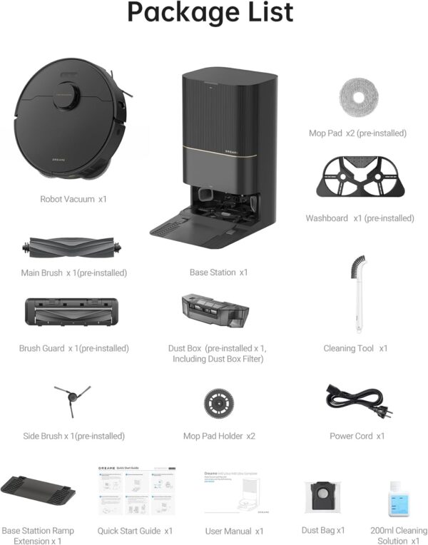 Dreame X40 Ultra Robot Vacuum & Mop - Self-Cleaning With Smart App & Voice Control - Image 8