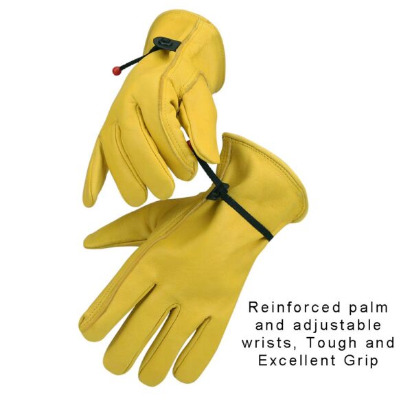Premium Cowhide Leather Work Gloves - Image 4