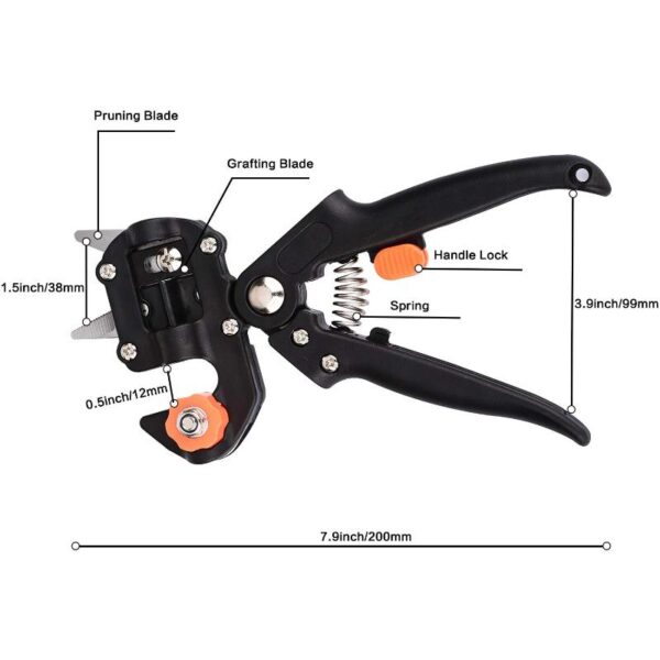 Garden Grafting Tool Kit 2-in-1 Pruning Tools with Grafting Knife, 3 Replaceable Blades, Tapes & Pruning Knife - Image 4
