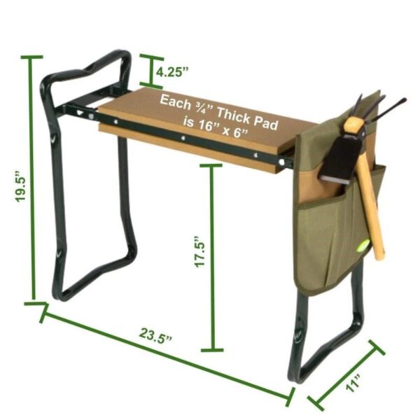 Garden Kneeler Seat With Cultivator Hoe - Image 3
