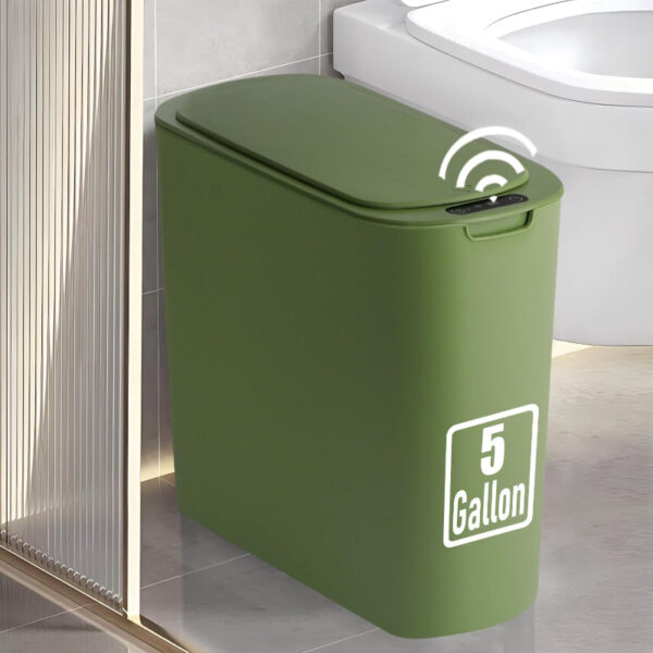 Touchless Motion Sensor Trash Can with Lid – Slim 5 Gallon Automatic Garbage Bin - Image 5