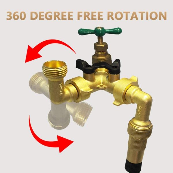 90 Degree Brass Garden Hose Elbow - Image 3