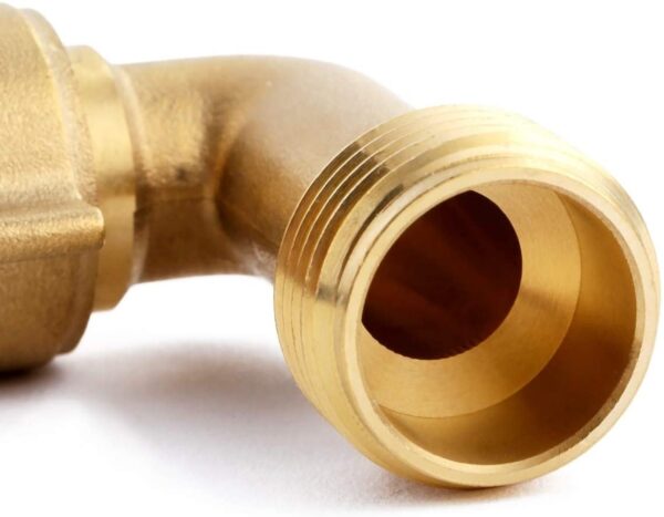 90 Degree Brass Garden Hose Elbow - Image 5