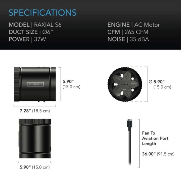 AC Infinity Booster Duct Fan 6" - Image 6
