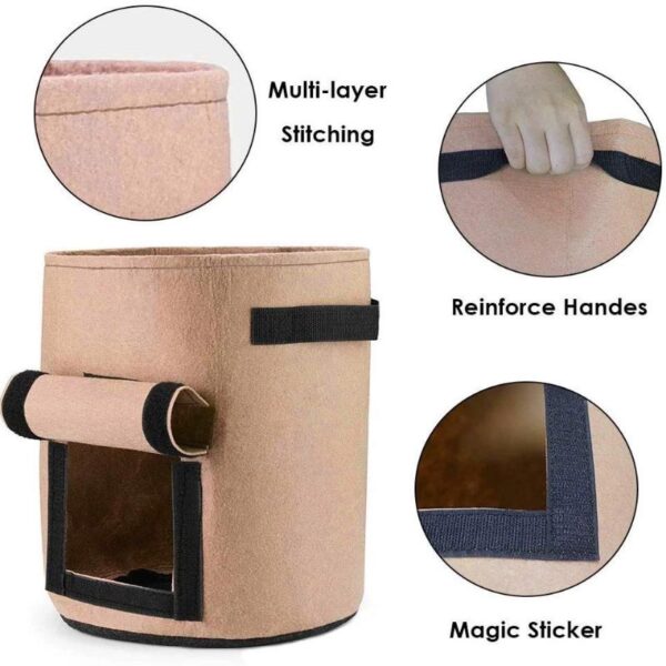 Vegetable Grow Bags Beige - Image 11