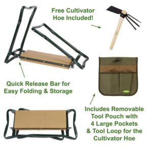 Alternative view of Garden Kneeler Seat With Cultivator Hoe