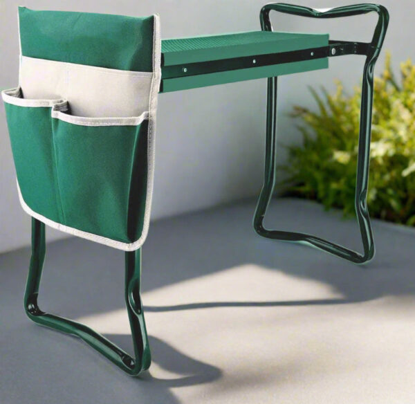 Garden Kneeler & Seat - Foldable Stool with Soft Pad & Tool Pouches - Image 11