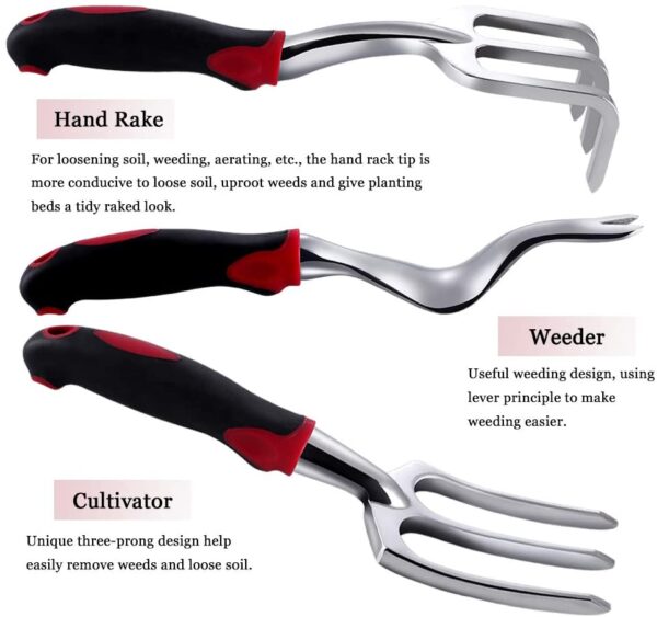 Rust-Resistant Garden Tools Set | Ergonomic Handles | Perfect for Gardening - Image 4