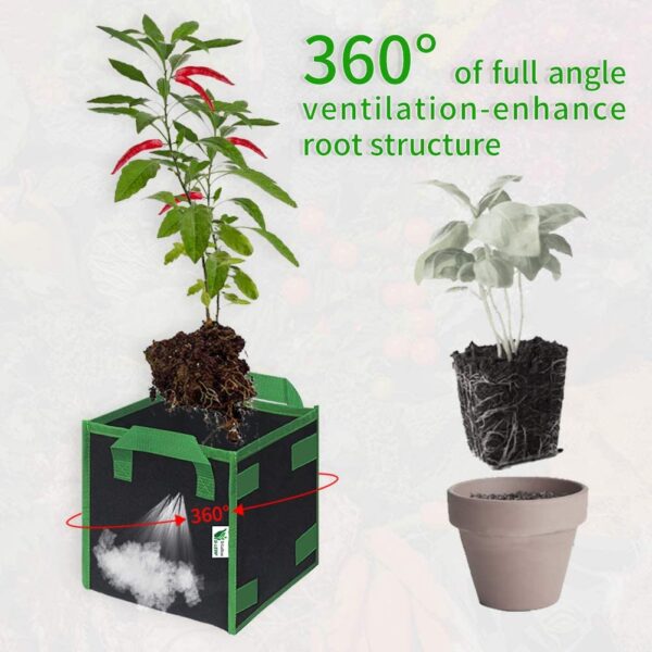 Square Heavy Duty Fabric Pots - Image 5