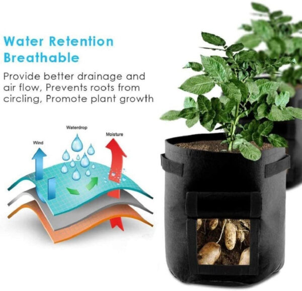 Vegetable Grow Bags Black - Image 6