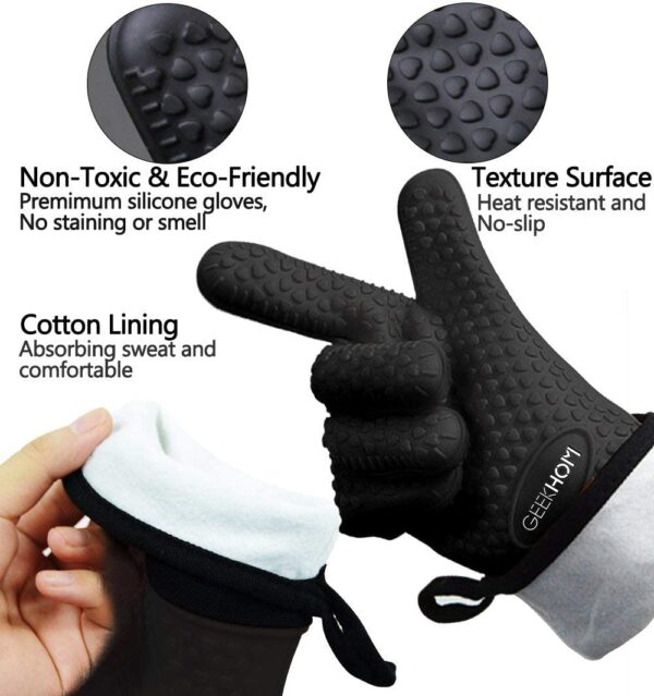 Heat Resistant Oven Mitts And Grilling Gloves - Image 2