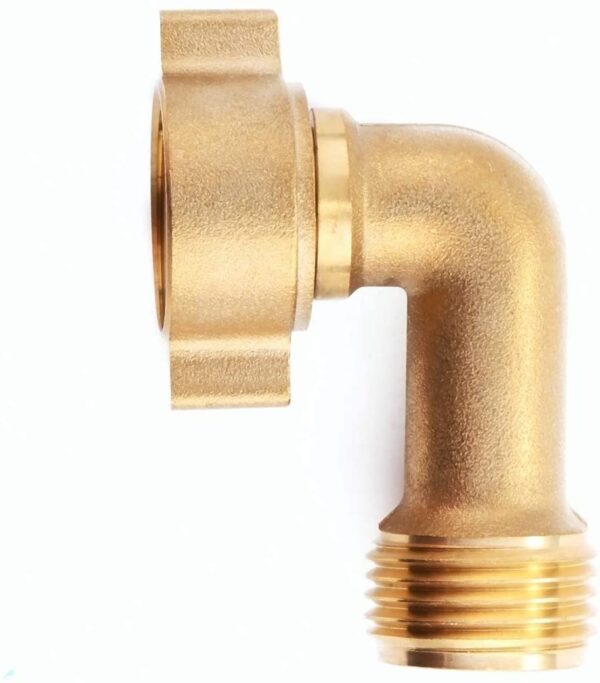 90 Degree Brass Garden Hose Elbow - Image 7
