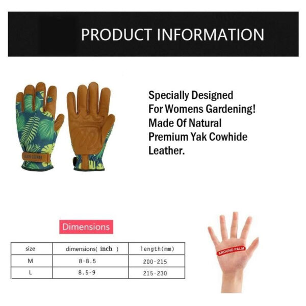 Premium Leather Gardening Gloves - Image 9