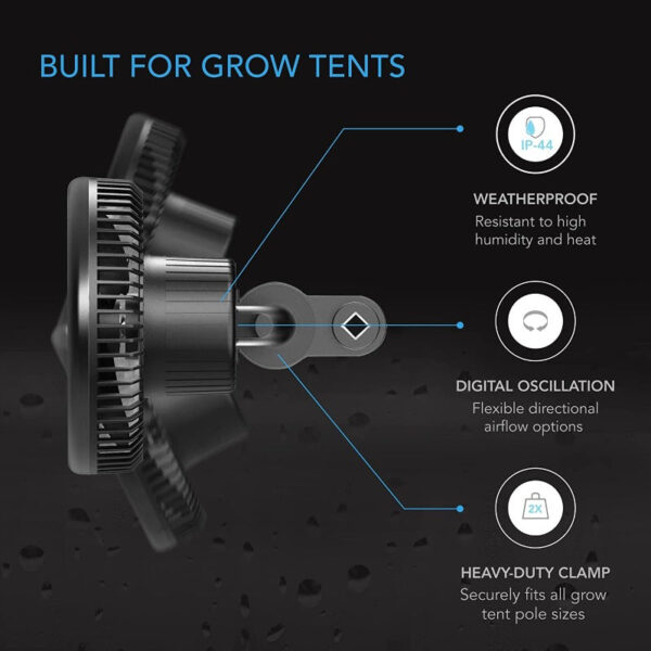 AC Infinity CLOUDRAY Grow Tent Clip Fan - Image 5